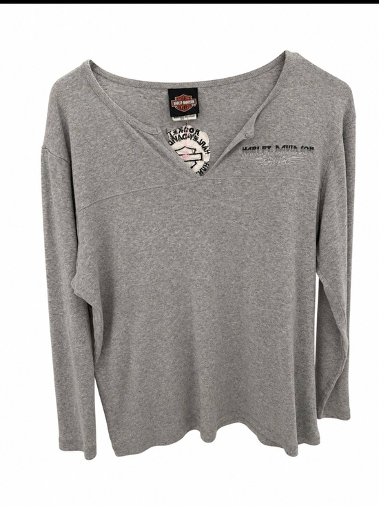 Harley-Davidson Tops - Harley-Davidson Gray Tee with Orange and Black Logo